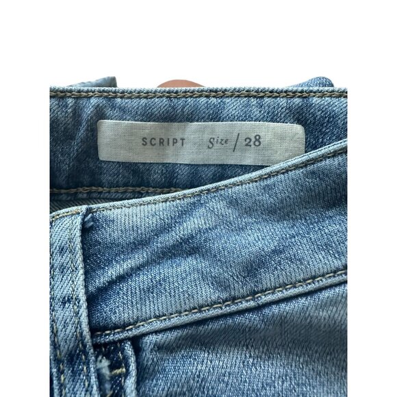 PILCRO & THE LETTERPRESS Pearl Embellished Script Jeans Size 28 - Picture 6 of 6